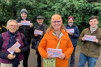 Go Team Tern. Mandie Lee with Alex Wagner, Ben Jephcott and Lib Dem Volunteers