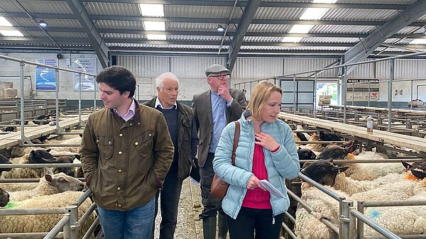 Alex Wagner & Helen Morgan MP at  Market Drayton Farmers Markwet