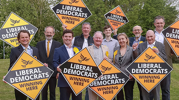 Liberal Democrats celebrate winning control of Shrewsbury Council