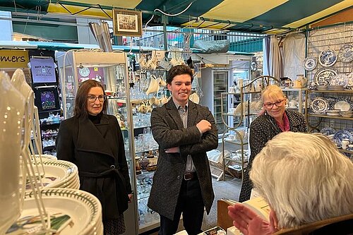 Mary Davies, Alex Wagner and Shrewsbury Market Hall Traders