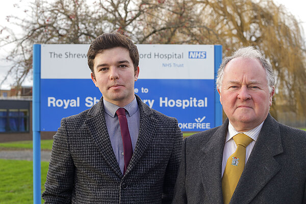 Cllr Wagner and Cllr Bentick at Royal Shrewsbury Hospital